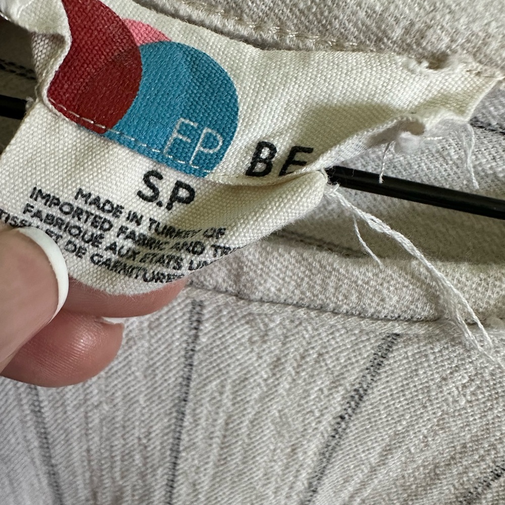 Free People Beach Striped Cream Women's Dress Gauze S - Picture 3 of 6